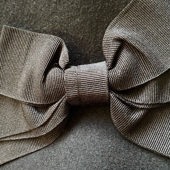 San Diego Hat Co.-Womens Wool Elegant Feminine Black Bow Evening Hat - Picture 4 of 13